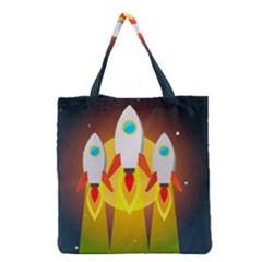 Rocket Take Off Missiles Cosmos Grocery Tote Bag