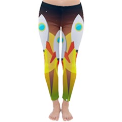 Rocket Take Off Missiles Cosmos Classic Winter Leggings