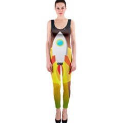 Rocket Take Off Missiles Cosmos One Piece Catsuit