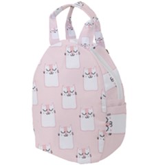 Pattern Pink Cute Sweet Fur Cats Travel Backpack by Sarkoni