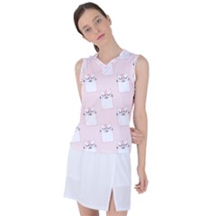 Pattern Pink Cute Sweet Fur Cats Women s Sleeveless Sports Top by Sarkoni