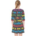 Red Yellow Blue Green Purple Quarter Sleeve Pocket Dress View2