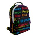 Red Yellow Blue Green Purple Flap Pocket Backpack (Small) View2