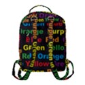 Red Yellow Blue Green Purple Flap Pocket Backpack (Small) View3