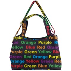 Red Yellow Blue Green Purple Double Compartment Shoulder Bag