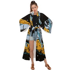 Astronaut Planet Space Science Maxi Kimono by Sarkoni