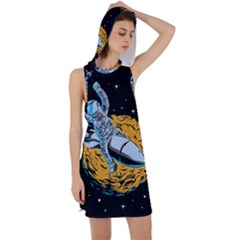 Astronaut Planet Space Science Racer Back Hoodie Dress by Sarkoni