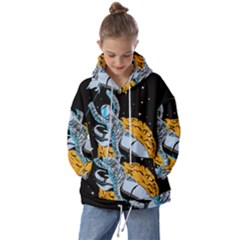 Astronaut Planet Space Science Kids  Oversized Hoodie by Sarkoni