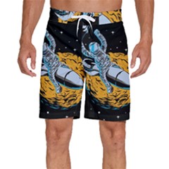 Astronaut Planet Space Science Men s Beach Shorts by Sarkoni