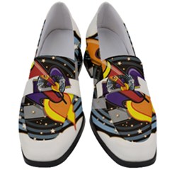 Rocket Space Clipart Illustrator Women s Chunky Heel Loafers by Sarkoni