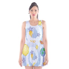 Science Fiction Outer Space Scoop Neck Skater Dress