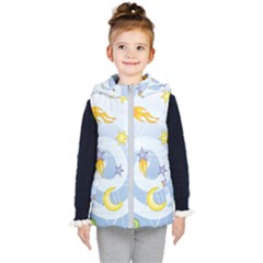 Science Fiction Outer Space Kids  Hooded Puffer Vest