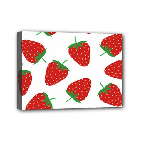 Seamless Pattern Fresh Strawberry Mini Canvas 7  X 5  (stretched)