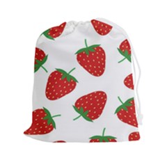 Seamless Pattern Fresh Strawberry Drawstring Pouch (2xl)