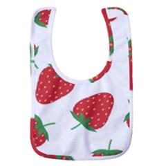 Seamless Pattern Fresh Strawberry Baby Bib by Sarkoni