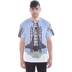 Rocket Shuttle Spaceship Science Men s Sport Mesh T-shirt