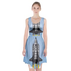 Rocket Shuttle Spaceship Science Racerback Midi Dress