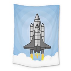 Rocket Shuttle Spaceship Science Medium Tapestry