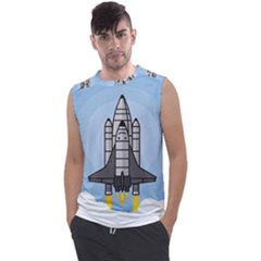 Rocket Shuttle Spaceship Science Men s Regular Tank Top by Sarkoni