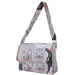Cute Cats Seamless Pattern Full Print Messenger Bag (s)