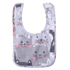 Cute Cats Seamless Pattern Baby Bib by Sarkoni