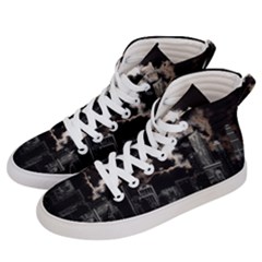 City Night Moon Skyline Skyscraper Men s Hi-top Skate Sneakers