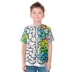Brain Mind Psychology Idea Drawing Kids  Cotton T-Shirt