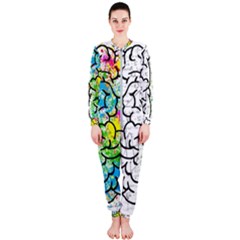 Brain Mind Psychology Idea Drawing OnePiece Jumpsuit (Ladies)