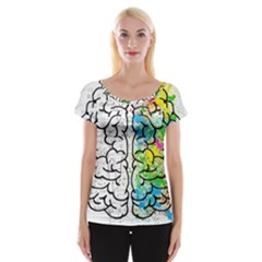 Brain Mind Psychology Idea Drawing Cap Sleeve Top by Grandong