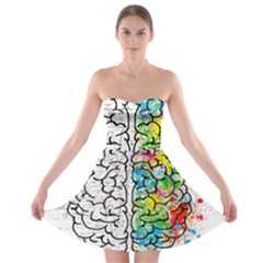 Brain Mind Psychology Idea Drawing Strapless Bra Top Dress