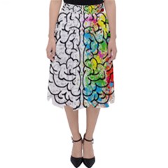 Brain Mind Psychology Idea Drawing Classic Midi Skirt