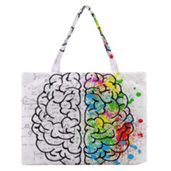 Brain Mind Psychology Idea Drawing Zipper Medium Tote Bag