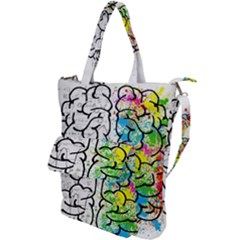 Brain Mind Psychology Idea Drawing Shoulder Tote Bag by Grandong