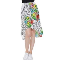 Brain Mind Psychology Idea Drawing Frill Hi Low Chiffon Skirt