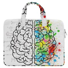 Brain Mind Psychology Idea Drawing Macbook Pro 16  Double Pocket Laptop Bag  by Grandong