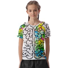 Brain Mind Psychology Idea Drawing Kids  Frill Chiffon Blouse