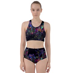 Grunge Paint Splatter Splash Ink Racer Back Bikini Set by Grandong