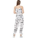 Pattern Hipster Abstract Form Geometric Line Variety Shapes Polkadots Fashion Style Seamless Sleeveless Tie Ankle Chiffon Jumpsuit View2