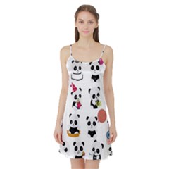 Playing Pandas Cartoons Satin Night Slip by Apen