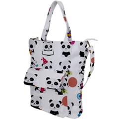 Playing Pandas Cartoons Shoulder Tote Bag by Apen