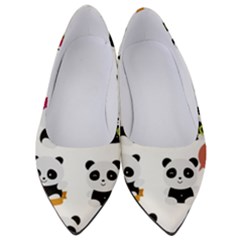 Playing Pandas Cartoons Women s Low Heels