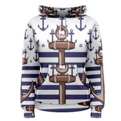 Anchor Background Design Women s Pullover Hoodie by Apen