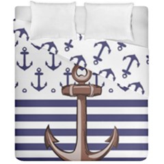 Anchor Background Design Duvet Cover Double Side (california King Size)