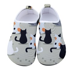 Cute Cat Seamless Pattern Men s Sock-style Water Shoes