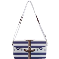 Anchor Background Design Removable Strap Clutch Bag by Apen