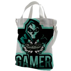 Gamer Illustration Gamer Video Game Logo Canvas Messenger Bag by Sarkoni