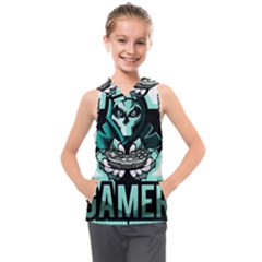 Gamer Illustration Gamer Video Game Logo Kids  Sleeveless Hoodie by Sarkoni