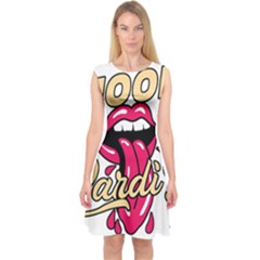 Music Hip Hop Text Black White 3d Capsleeve Midi Dress