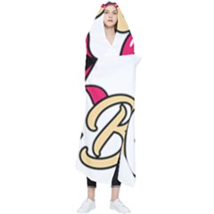 Music Hip Hop Text Black White 3d Wearable Blanket by Sarkoni