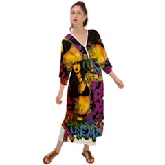 Xtreme Skateboard Graffiti Grecian Style  Maxi Dress by Sarkoni